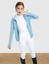 Girls Fleece Horse Riding Hoodie Jacket Zip Up