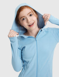 Girls Fleece Horse Riding Hoodie Jacket Zip Up