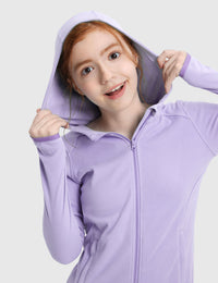 Girls Fleece Horse Riding Hoodie Jacket Zip Up