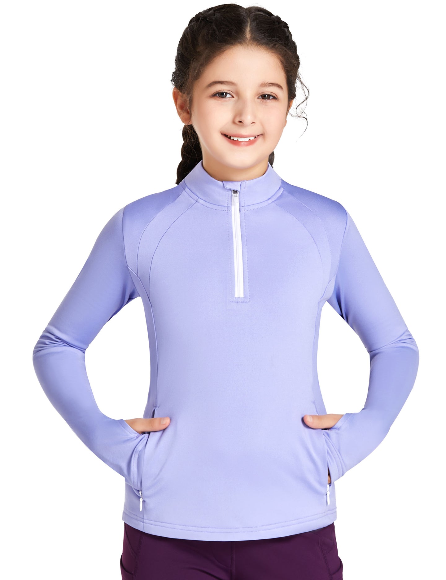 Girls Long Sleeve Shirt Fleece Lined