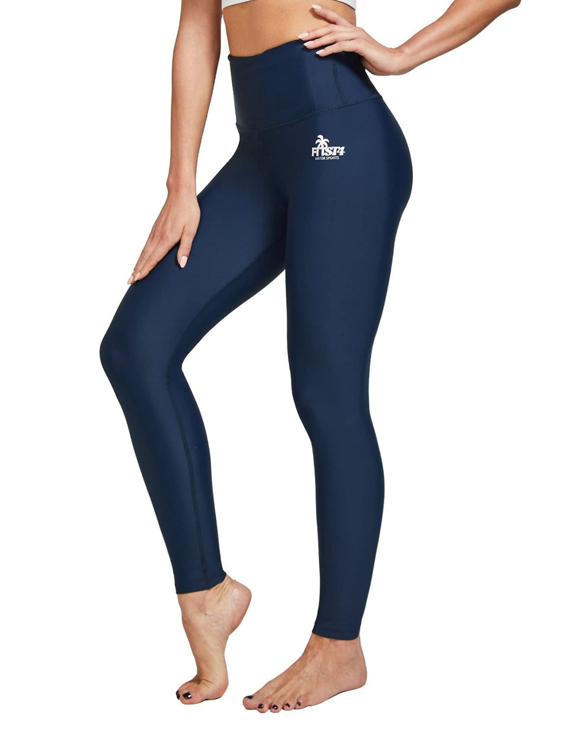 Damen Schwimmleggings mit hoher Taille 