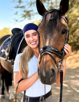 Women Equestrian Headbands with Ponytail Hole - 2 Pack