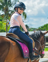 Girls Full Seat Breeches High Waist Zip Pockets