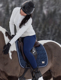 Pantalones de equitación de invierno para mujer con bolsillos con cremallera, medias de equitación con forro polar, pantalones ecuestres 