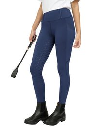 Girls Full Seat Breeches High Waist Zip Pockets