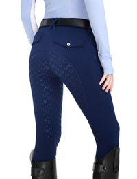 Girls Fleece Lined Full Seat Breeches Faux Back Pockets