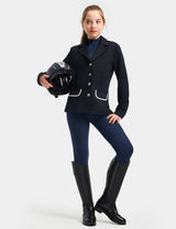 Girls Equestrian Outfit Shirt & Knee-Patch Breeches