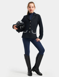 Girls Equestrian Outfit Shirt & Knee-Patch Breeches