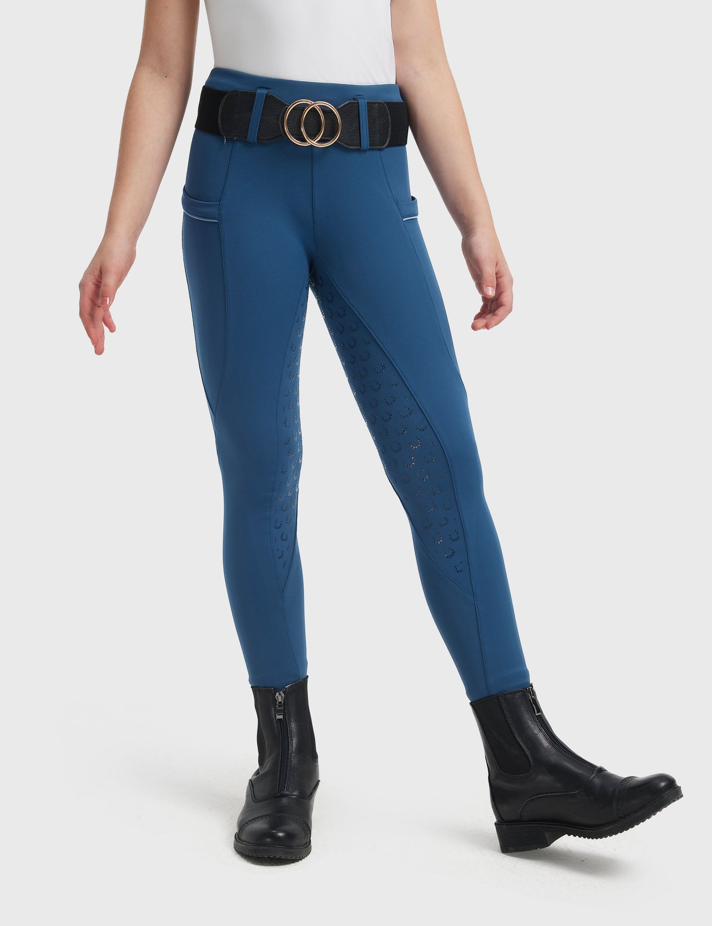 Girls Full Seat Breeches Faux Back Pockets