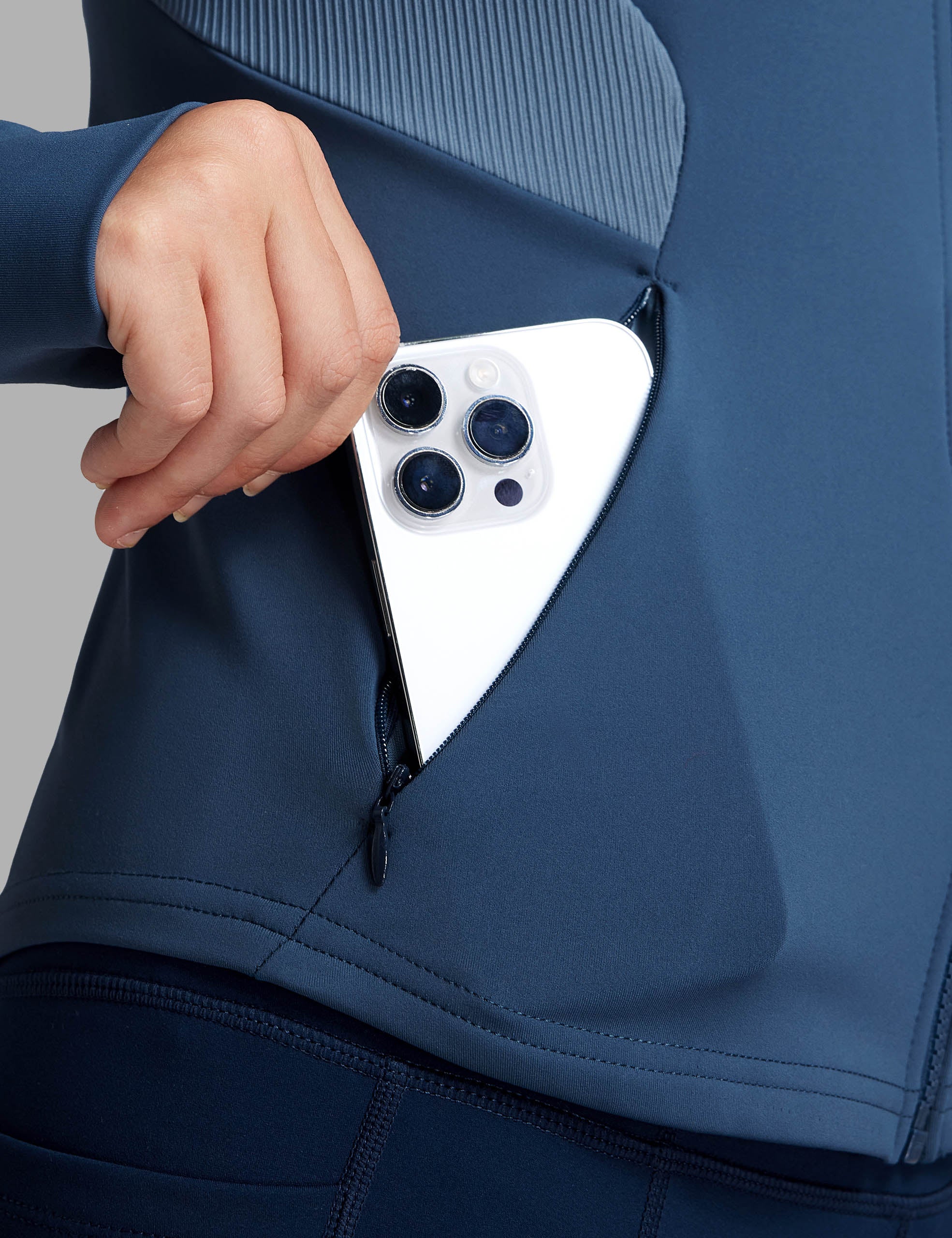 Women Fleece Lined Horse Riding Jacket Stand Collar