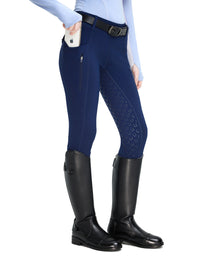 Girls Fleece Lined Full Seat Breeches Faux Back Pockets