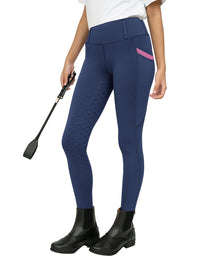Girls Full Seat Breeches High Waist Zip Pockets