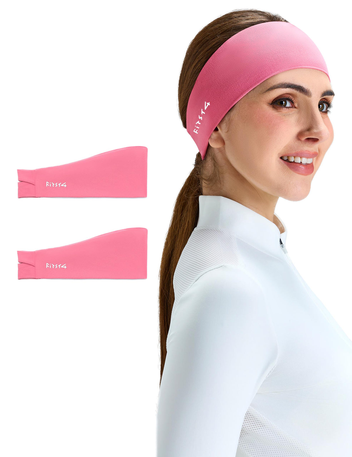 Women Equestrian Headbands with Ponytail Hole - 2 Pack