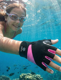 Gepolsterte Halbfingerhandschuhe für Wassersport