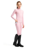 Girls Equestrian Outfit Shirt & Knee-Patch Breeches