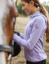 Girls Fleece Horse Riding Hoodie Jacket Zip Up