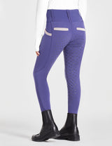 Pantalones de montar para niñas con cintura alta y bolsillos con cremallera