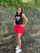 Falda de golf de tenis para niñas con bolsillos