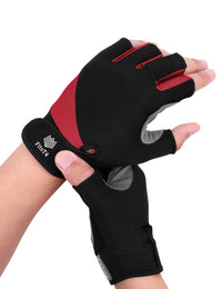Gepolsterte Halbfingerhandschuhe für Wassersport