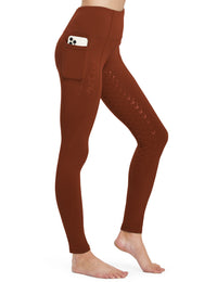 Women Full Seat Breeches High Waist Fleece Lined
