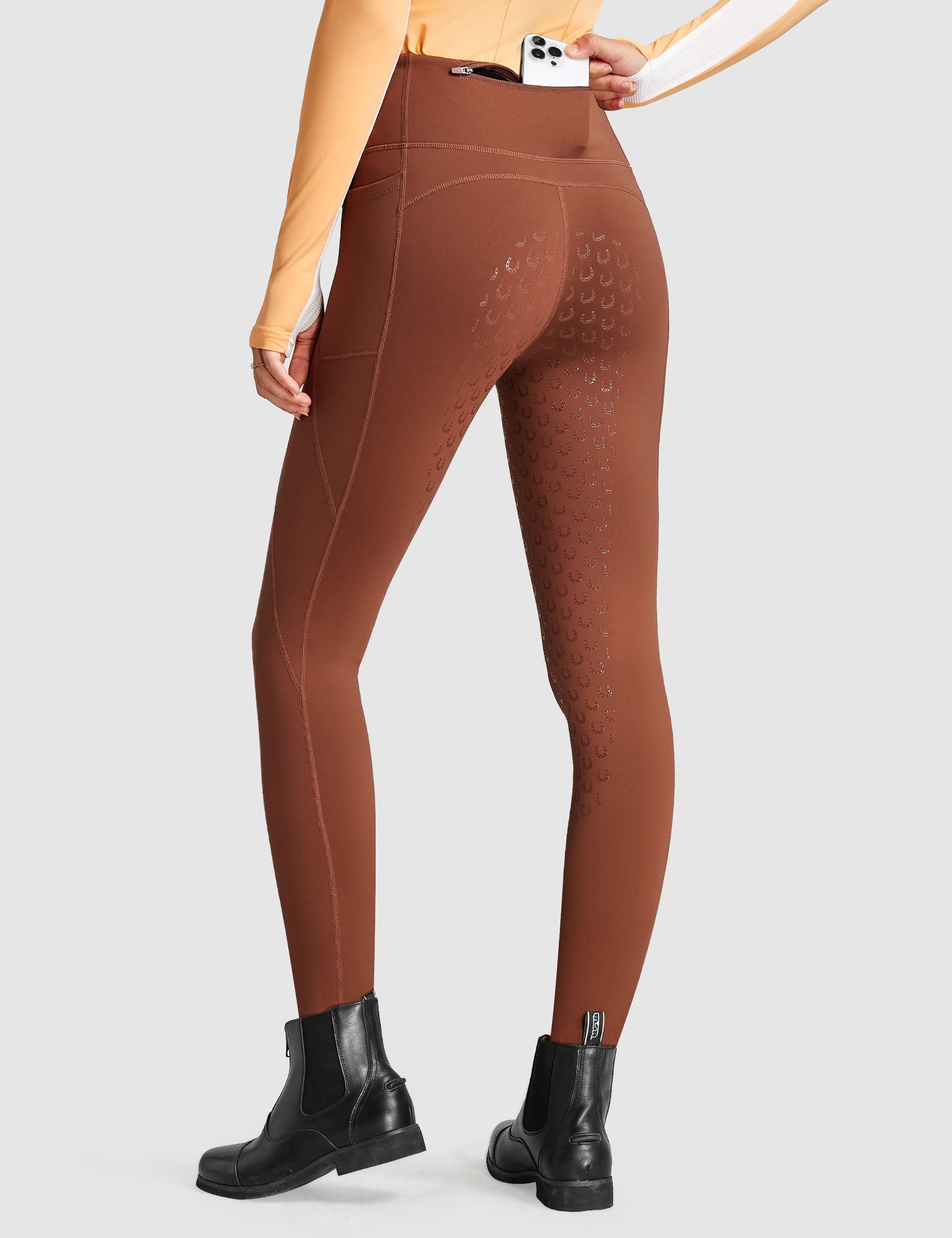 Women Full Seat Breeches High Waist Fleece Lined