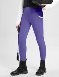 Girls Full Seat Breeches High Waist Zip Pockets