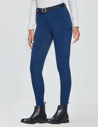 Pantalones de equitación de invierno para mujer con bolsillos con cremallera, medias de equitación con forro polar, pantalones ecuestres 