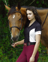 Camisetas de mujer con cuello alto y bloques de color