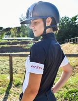 Camisetas de mujer con cuello alto y bloques de color