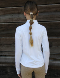 Girls Fleece Lined Horse Riding Jacket Stand Collar