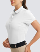 Women T-shirt Polo Collar with Buttons