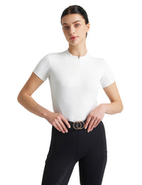 Women T-shirt Quarter Zip