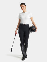 Women T-shirt Quarter Zip