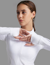 Women Fleece Lined Horse Riding Jacket Stand Collar