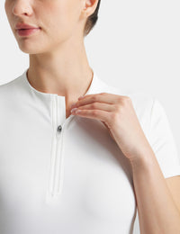 Women T-shirt Quarter Zip