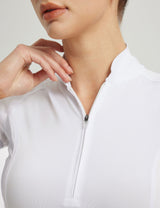 Camisetas de mujer con cuello alto y bloques de color