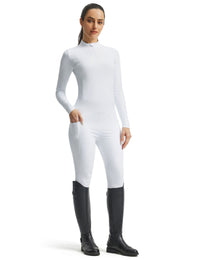 Women Equestrian Outfit Shirt & Knee-Patch Breeches