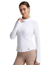 Women Fleece Lined Horse Riding Jacket Stand Collar