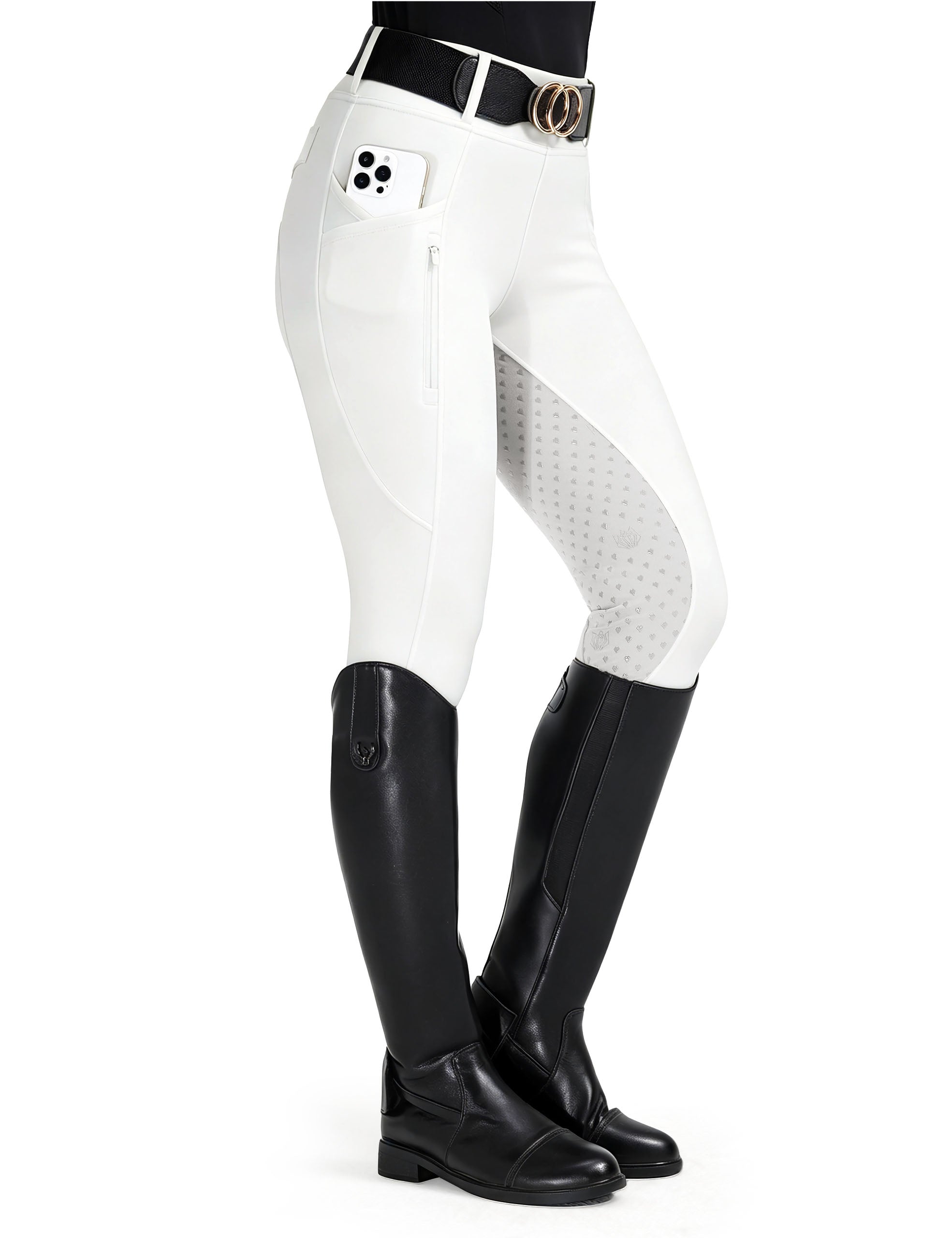 Women Full Seat Breeches Faux Back Pockets