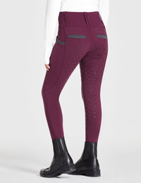 Pantalones de montar para niñas con cintura alta y bolsillos con cremallera