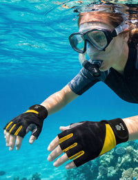 Gepolsterte Halbfingerhandschuhe für Wassersport